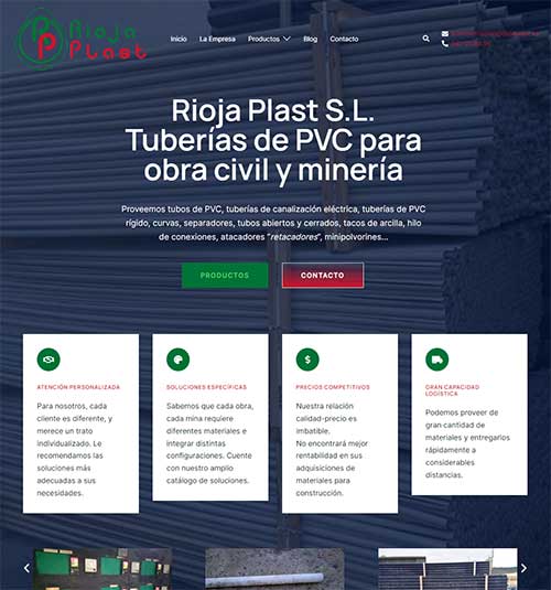 Página web de Riojaplast